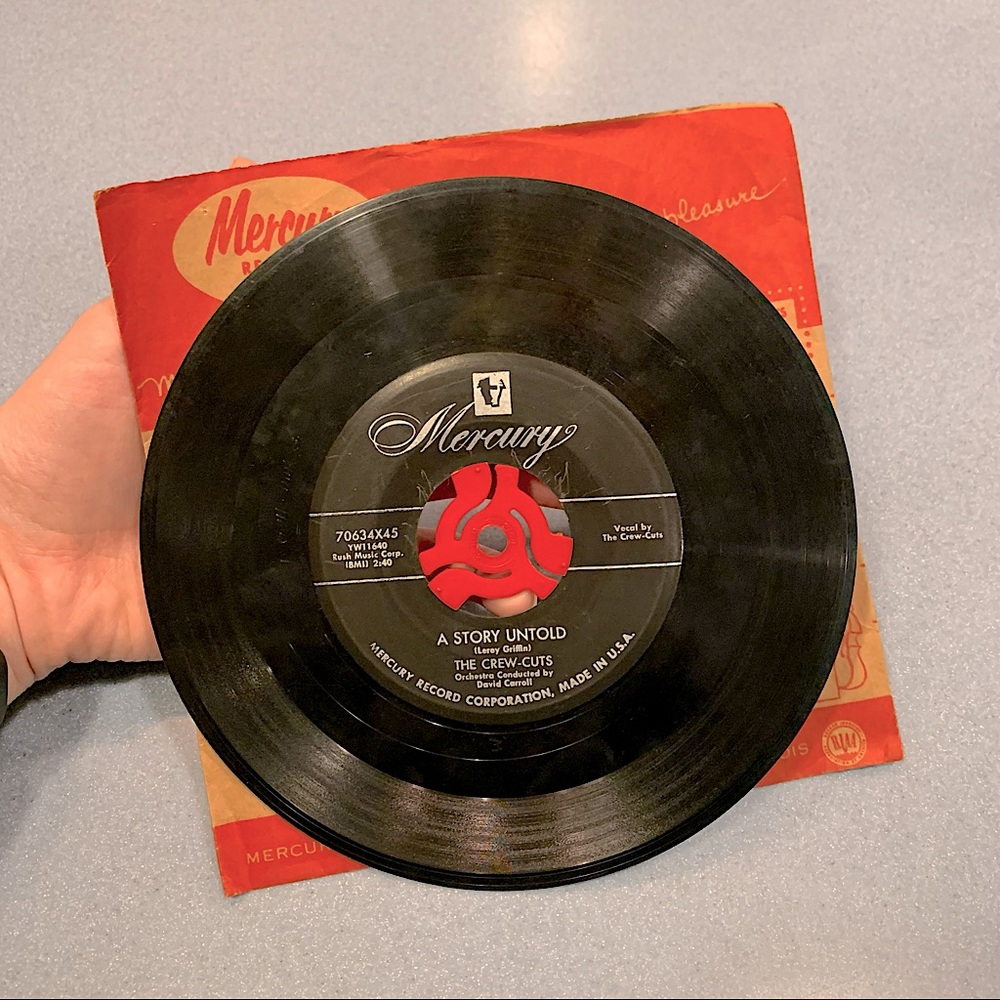 Vintage 45rpm Record The Crew-Cuts “A Story Untold” & “Carmen’s Boogie” Mercury